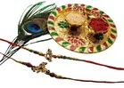 Combo of 2 Pcs Rakhi with 4.5 inch Plate 