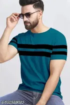 Cotton Blend T-shirt for Men, Teal 