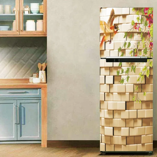 Vinyl Wallpaper Sticker for Fridge Door (Multicolor, 60x160 cm)