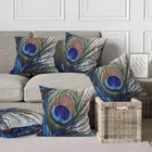 Crosmo Feather Printed Pack of 5 Cushion Cover 40x40 cm