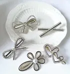 Stone Work Metal Hair Pins for Women, Gold, Pack of 6