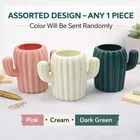 Unique Cute Cactus Plastic Indoor Planter & Pencil Holders,Pen Cup Cactus Storage Containers Assorted Any 1 Design