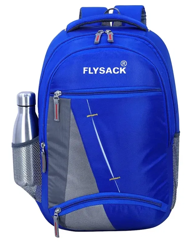 Flysack Fizz 30L Black Backpack School bag for travel with Organizer Bottle compartment (blue, Pack of 1)
