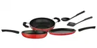 Aluminium Non Stick Tawa, Sauce Pan & Kadahi with Spatula 