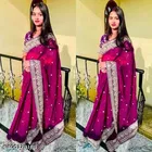 Georgette Saree for Women, Wine 