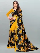 Georgette Printed Saree for Women 