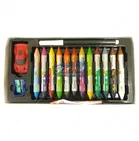 DOMS Bi-Color Wax Crayons with free Sketch pen, Eraser & Sharpener 