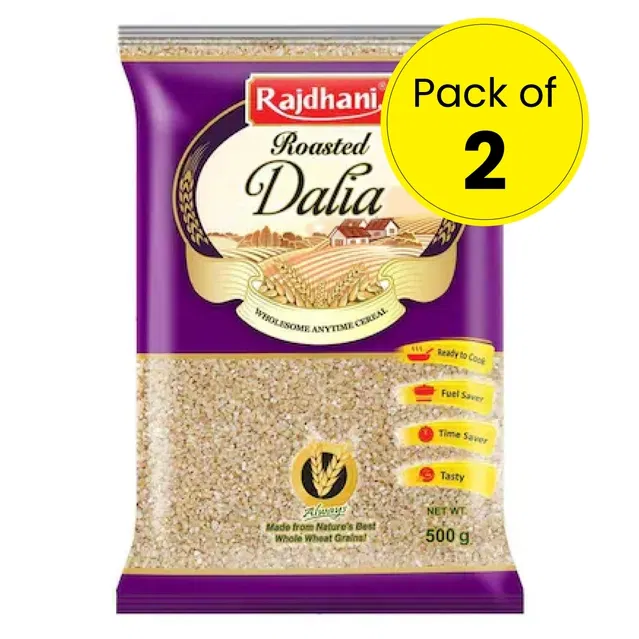 राजधानी रोस्टेड दलिया 2X500 g (पैक ऑफ 2)