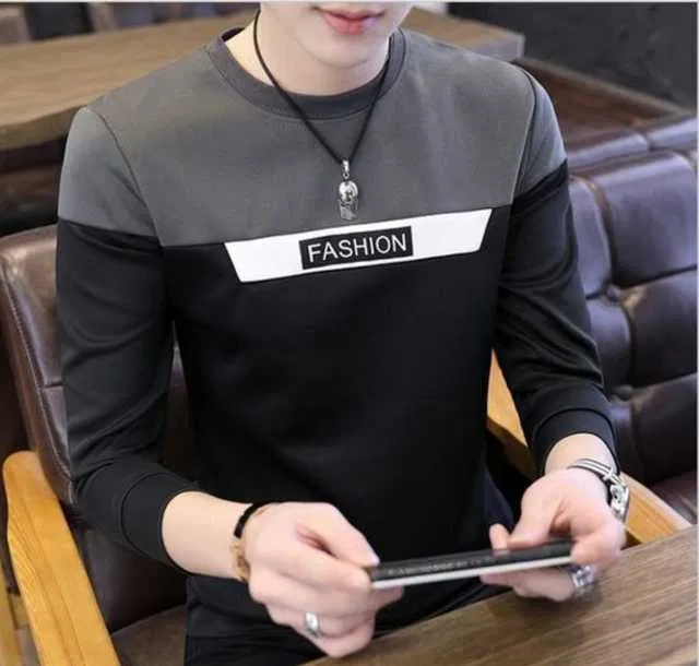 Best Hot Selling Cotton Blend Full Sleeves T-Shirt For Men (Multicolor, L) (R-95)