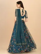 Net Embroidred Semi Stiched Lehenga Choli for Women 