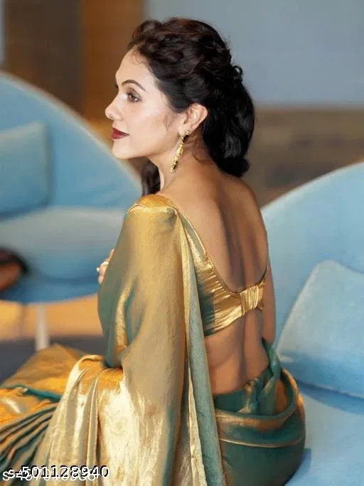 JImmy Choo Saree for Women, Gold (5.5 M)