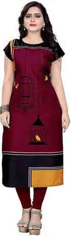AK Fashion Mall Women Crepe Kurti 