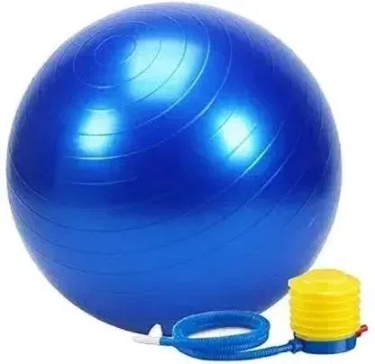 Anti Burst Exercise Gym Ball with Pump [65 cm, Blue]
