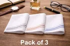 Cotton Handkerchiefs for Men, Multicolour, Pack of 3
