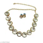 Alloy Necklace with Earrings for Women 