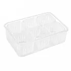 Rudra Plastic Fridge Container 2000 ml - Transperant [Food Grade Plastic]
