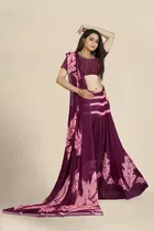 SVB जॉर्जेट साड़ी विद ब्लाउज फॉर विमेंस 