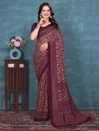Georgette Printed Saree for Women 