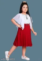 Colorblocked Chiffon Fit and Flare Dress for Girls 