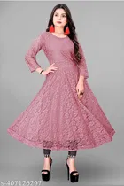 Net Gowns for Women,  Aqua Blue  