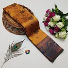 Dola Silk Zari Woven Saree for Women, Yellow 