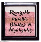 Ronzille Metallic Blusher & Square Palette Highlighter, Shade 03