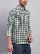 Cotton Blend Checked Shirts for Men, Multicolor 