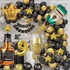 Cocktail Theme 9th Birthday Balloon Decoration Kit , Multicolor, Pack Of 64