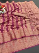 Organza Zari Woven Saree for Women 