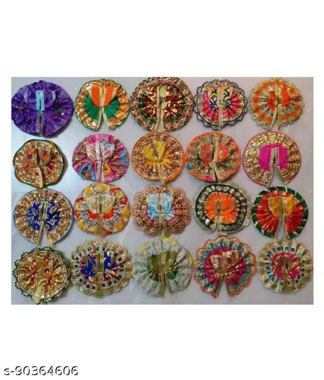 Fabric Laddu Gopal Dress (Multicolor, Pack of 16)