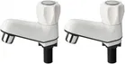 Plastic Pillar Taps (White, Pack of 2)