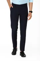 Slim fit Trousers for Men (Navy Blue, 30)