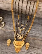 Combo of 4 Pcs Mangalsutras with Earrings Set for Women 