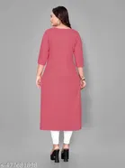 Solid Embroidered Rayon Kurti for Women 