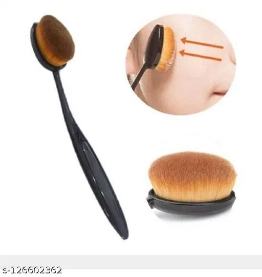 Plastic Makeup Brushes (Multicolor, Pack of 2)