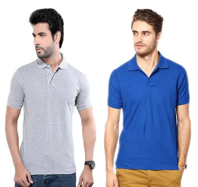 Solid Polo T-shirt for Men, Pack of 4 (Multicolor, XL)