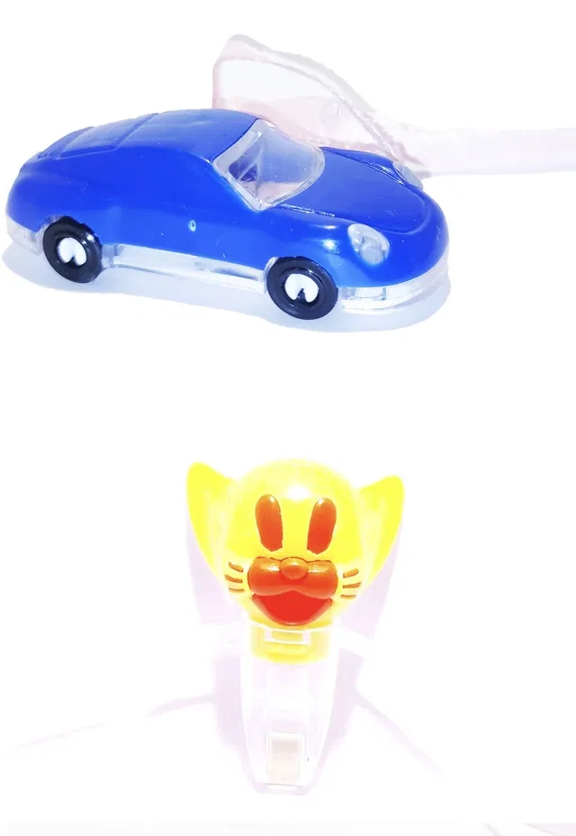 Plastic Car & Cat Two Light Rakhi for Kids (Multicolor, Pack of 2)