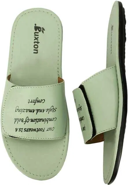 Buxton Men's Flip Flop (Light Green, 7) (M-16)