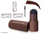 KAMZ Eyebrow Stamp Stencil Kit, One Step Brow Stamp Makeup Powder, Eyebrow Stencils Shape Thicker and Fuller Brows, Waterproof Long Lasting 