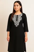 Cotton Embroidered Short Kurti for Women 