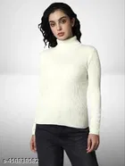 Wool Sweat Shirt for Women, White 