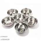 Stainless Steel 6 Pcs Bowls with 12 Pcs Spoon 