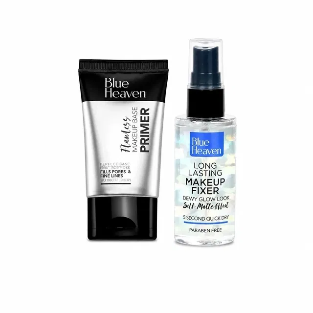 Blue Heaven Flawless Base Long Lasting Makeup Fixer, 60 ml & Primer, 78 ml, Pack Of 2