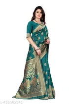Silk Zari Woven Saree for Women 