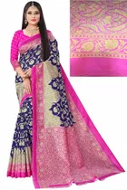 कानूड़ा प्रिंट्स फैंसी विमेंस मैसूर आर्ट सिल्क प्रिंटेड साड़ी 