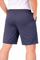 Polycotton Athletic Shorts with White Stripes for Men ,Blue 