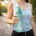 Sports Water Bottle Leakproof Design BPA Free Plastic Drinking Sipper Water Bottle 700 ML Green 