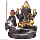 Lord Ganesha Water Fountain with 10 Smoke Backflow 