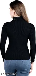 Wool Solid Hi-Neck Sweater for Men, Black & White, Pack of 2 