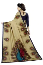 Printed Saree with Unstitched Blouse for Women 
